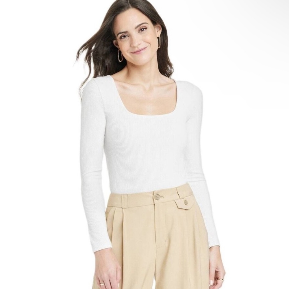 a new day White Long Sleeve Bodysuit